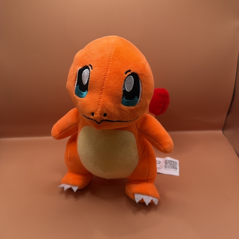 Charmander Plush Stuffed Toy | 8” Pokémon Fire-Type | Soft Orange Collectible